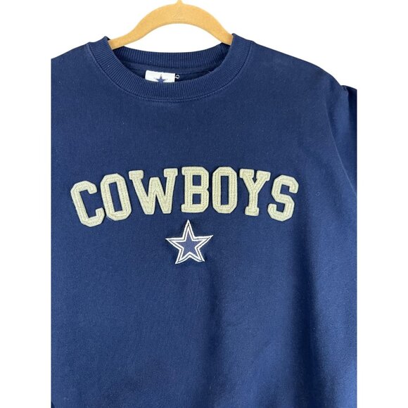 Dallas Cowboys Mens Navy NFL Football Sweatshirt Pullover Crewneck Embroidered - Picture 2 of 7